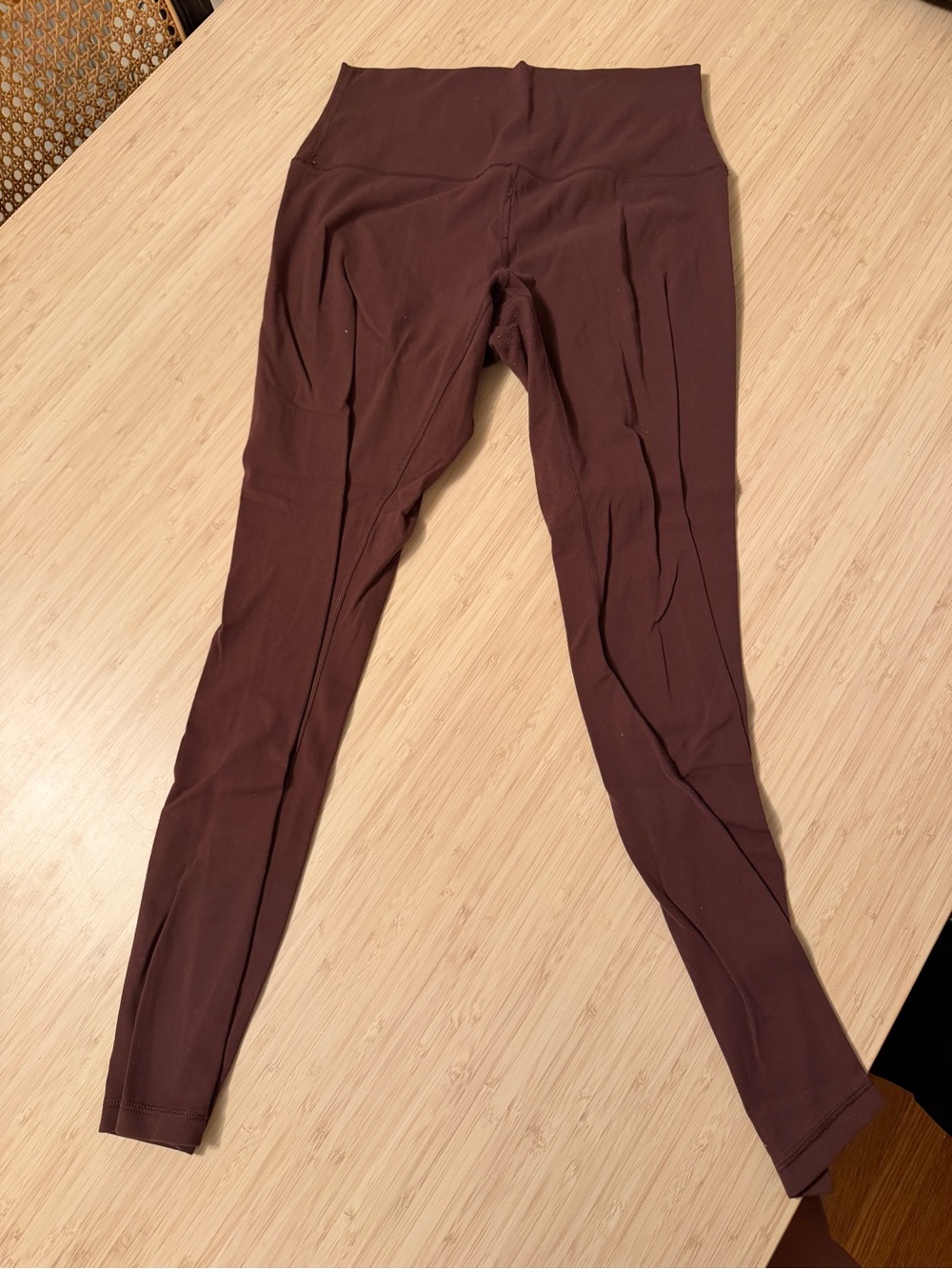CRZ YOGA High-Waist Ribbed Leggings in Deep Brown